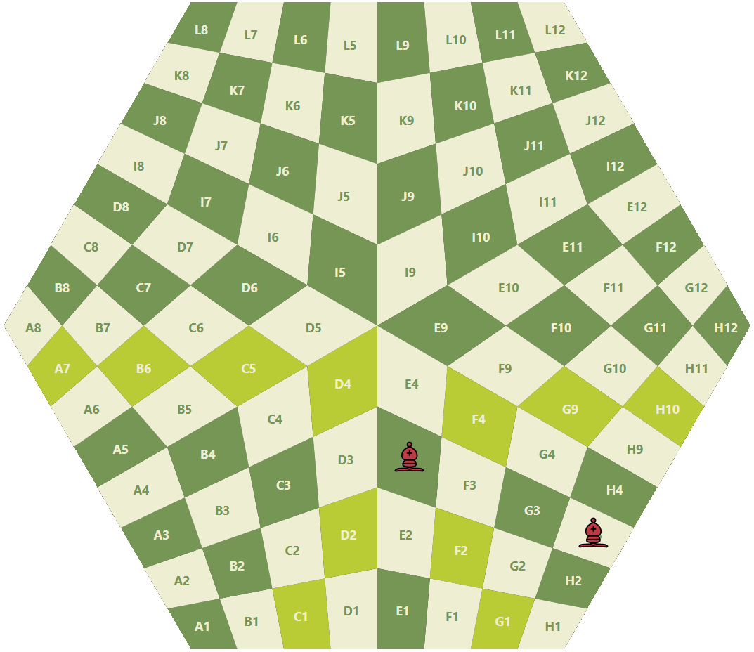 Bishop movement in 3 player chess