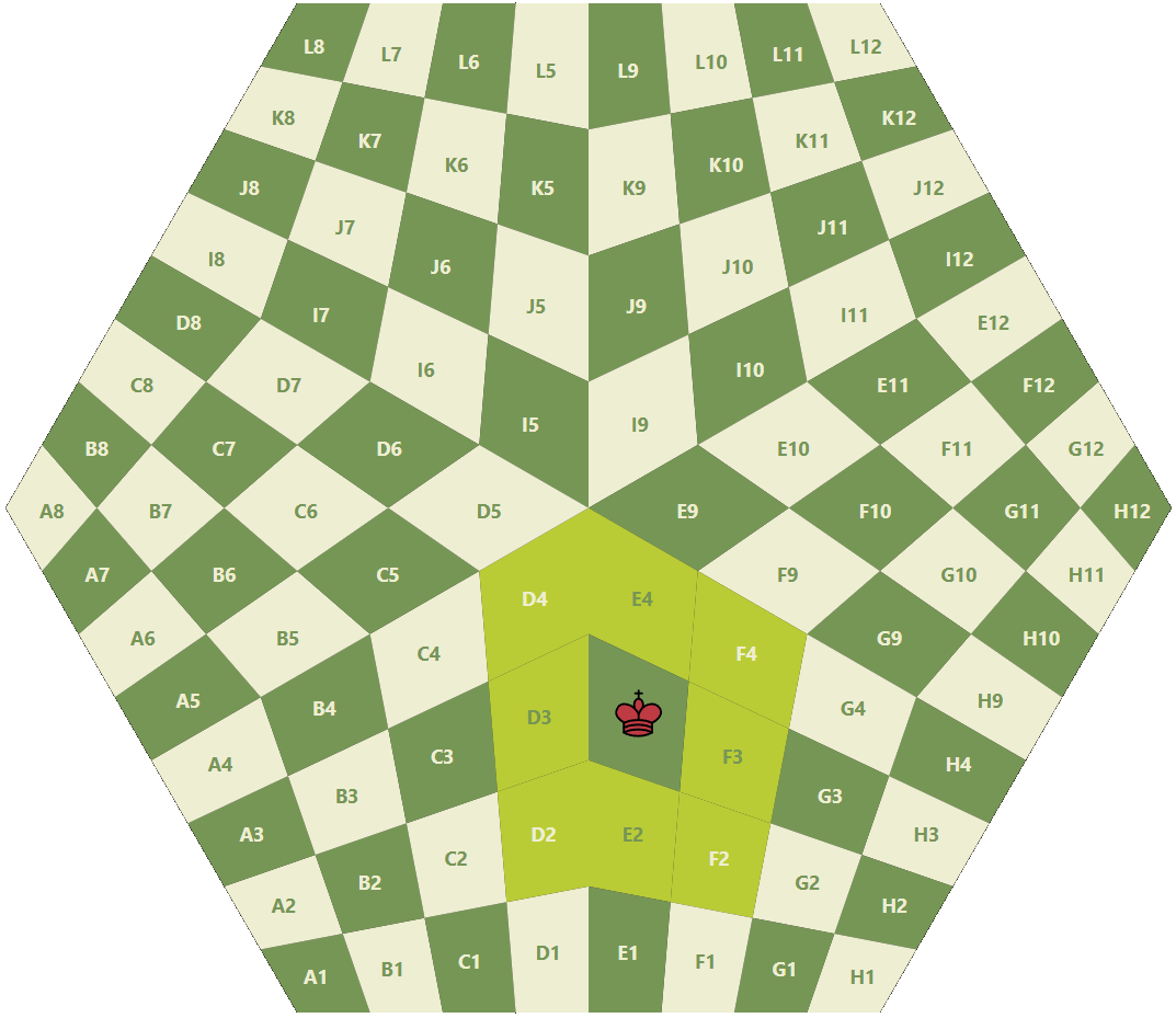King movement in 3 player chess