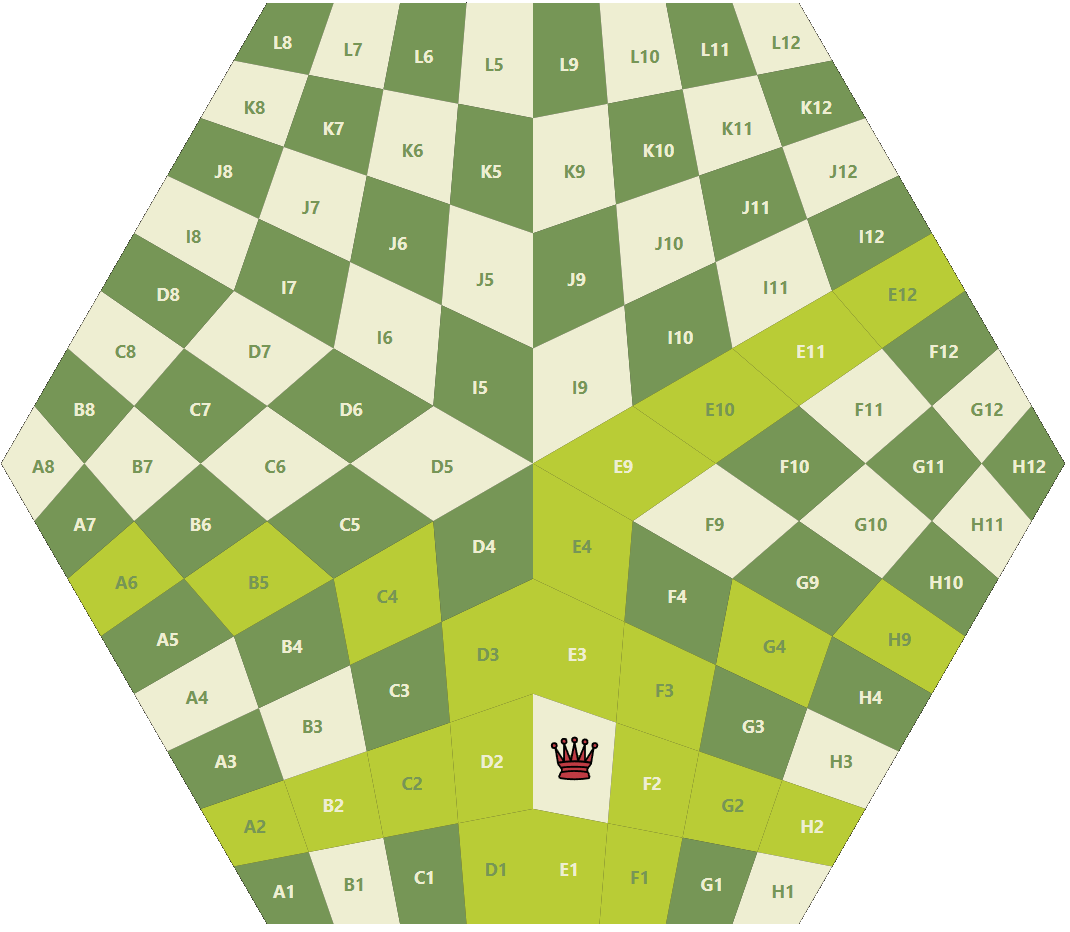 Queen movement in 3 player chess