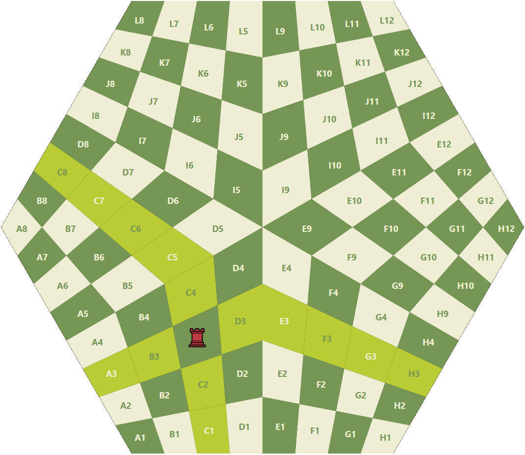 Rook movement in 3 player chess